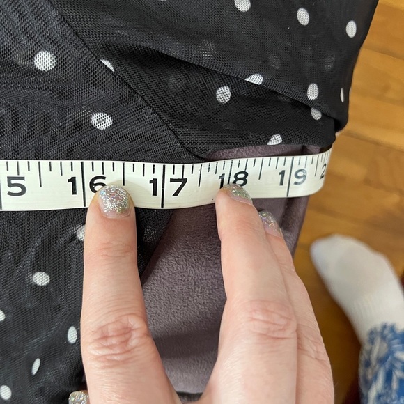 NWT Zara Printed Tulle Bodysuit w/ Polka Dots sze L - Picture 11 of 15